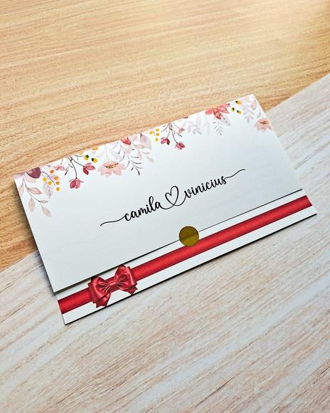 Convite Casamento Tipo Carta - Flores