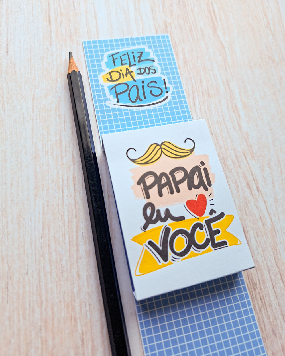 Card com Lápis para Dia dos Pais