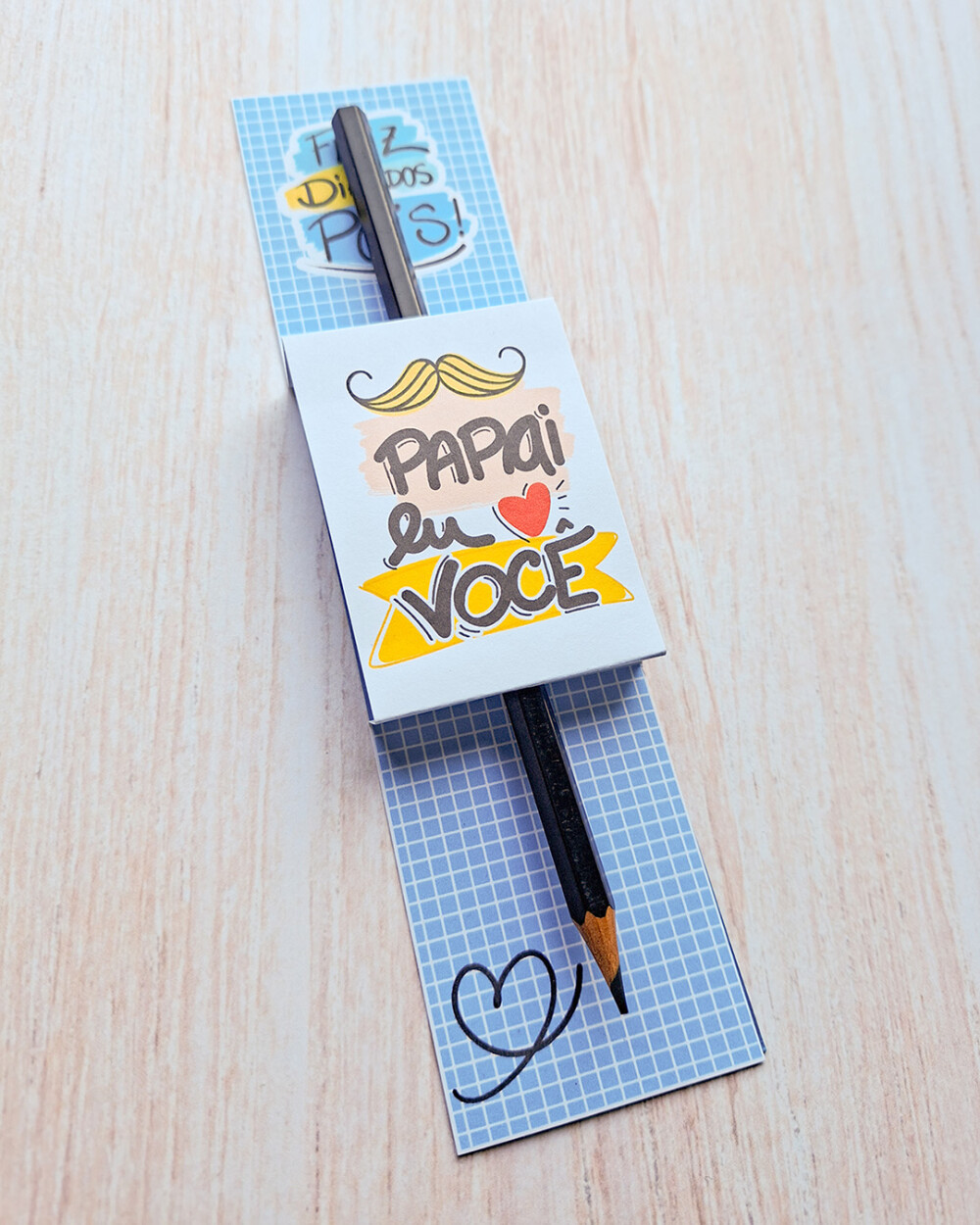 Card com Lápis para Dia dos Pais