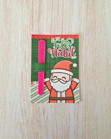 Card com Mini Lixa de Natal - Mimo para Cliente