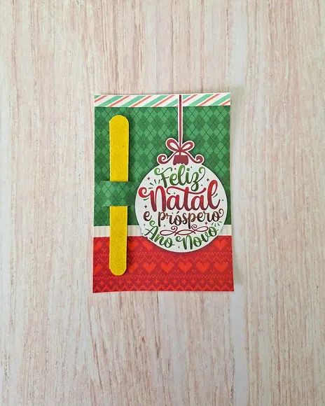 Card com Mini Lixa de Natal - Mimo para Cliente