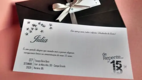 Convite 15 Anos com Recorte