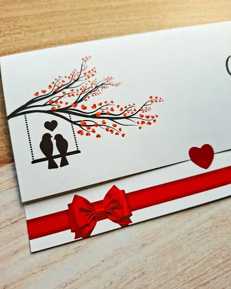 Convite Casamento Tipo Carta - Pássaros