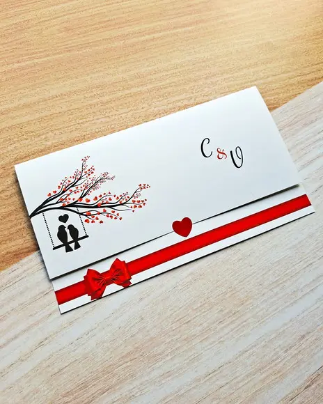 Convite Casamento Tipo Carta - Pássaros