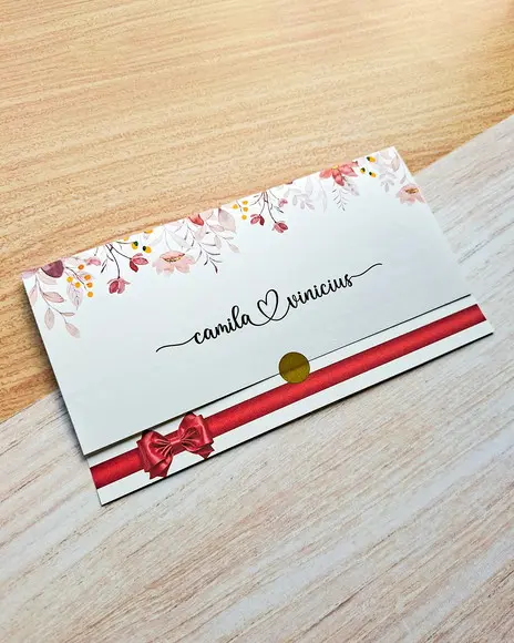 Convite Casamento Tipo Carta - Flores