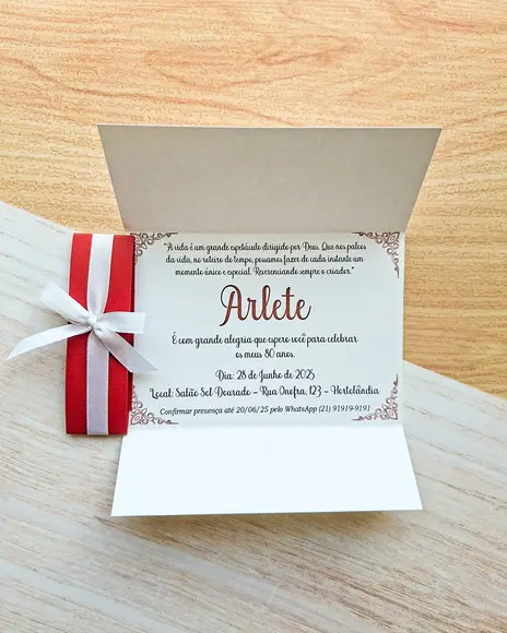 Convite de Aniversário Adulto - Pequeno