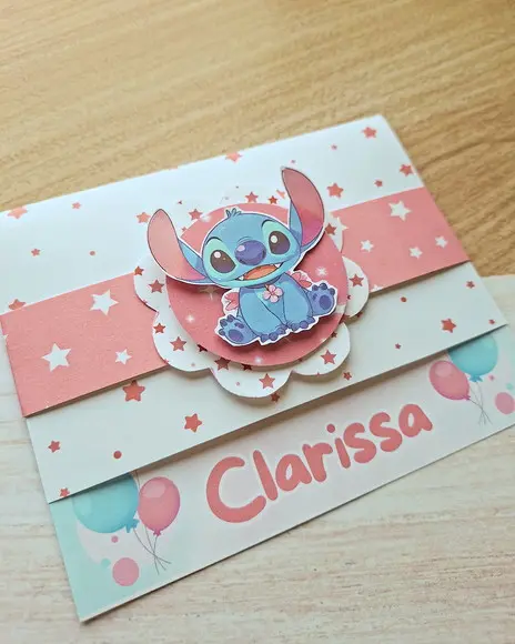 Convite de Aniversário Stitch