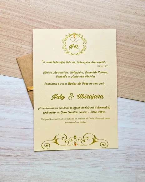 Convite de Bodas ou Casamento Estilo Rústico