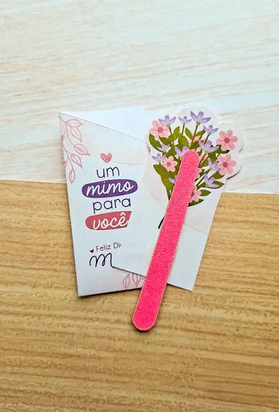 Porta Mini Lixa Buquê de Flores - Dia das Mães