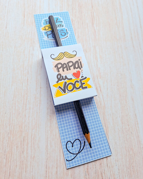 Card com Lápis para Dia dos Pais