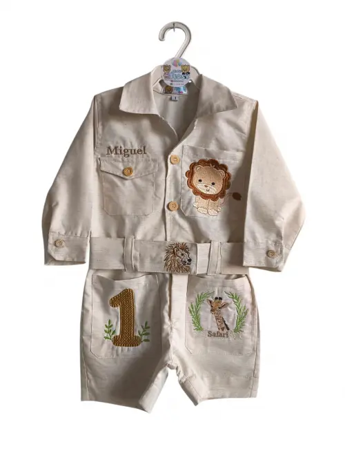 ✨ Macacão Safari Personalizado! 🦁🦒🐘🦓