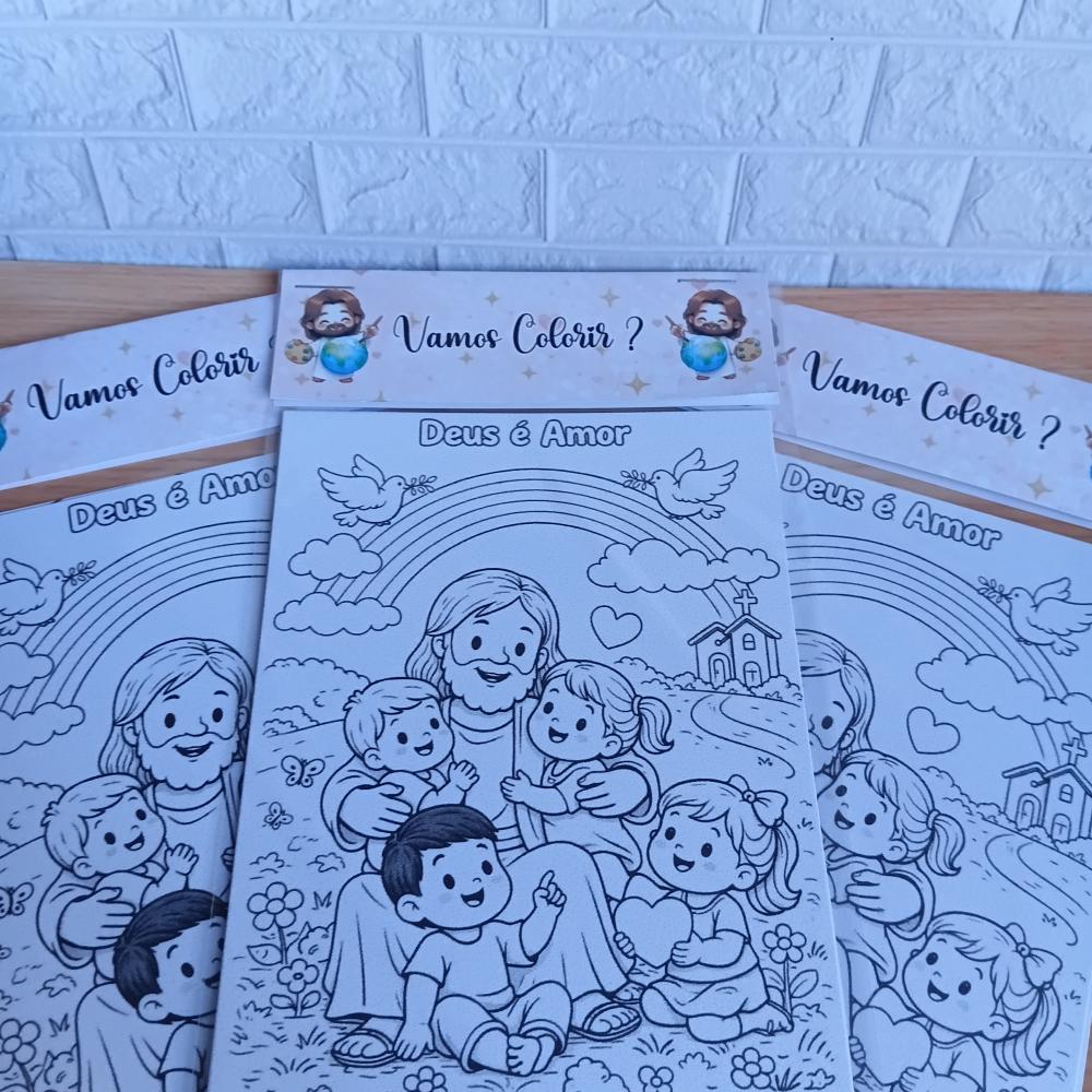 Kit Colorir Personalizado - Lembrancinha de Festa -
