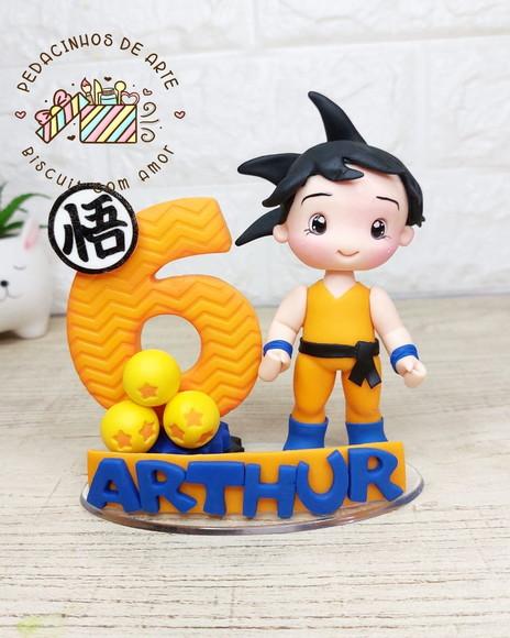 Mini Topo de Bolo Personalizado Dragon Ball