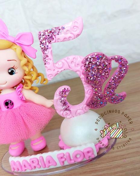Topo de Bolo Barbie Biscuit