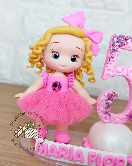 Topo de Bolo Barbie Biscuit