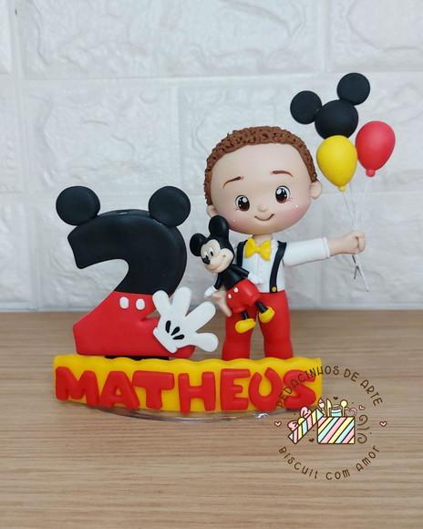 Topo de Bolo Biscuit Mickey