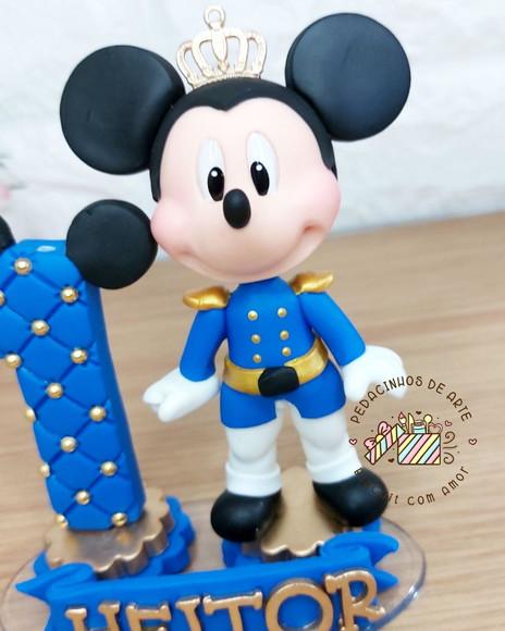 Topo de Bolo Biscuit Mickey Realeza