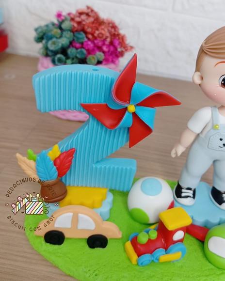 Topo de Bolo Cenário Brinquedos