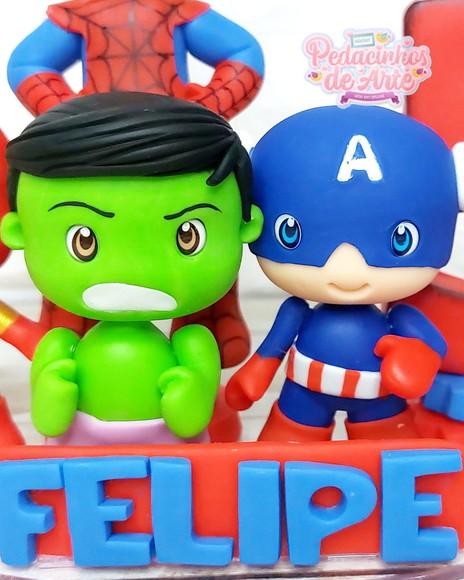 Topo de Bolo Heróis Vingadores