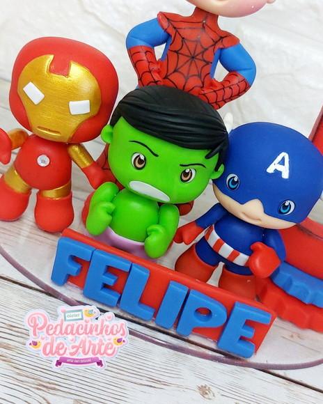 Topo de Bolo Heróis Vingadores