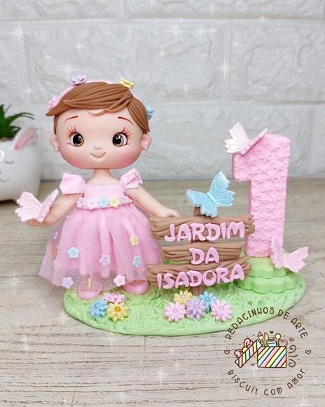 Topo de Bolo Jardim Encantado
