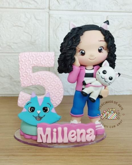 Topo de Bolo Personalizado Biscuit Casa Mágica da Gabby