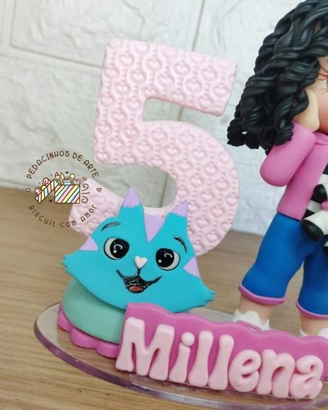 Topo de Bolo Personalizado Biscuit Casa Mágica da Gabby