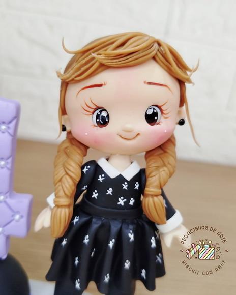 Topo de Bolo Personalizado Biscuit Wandinha