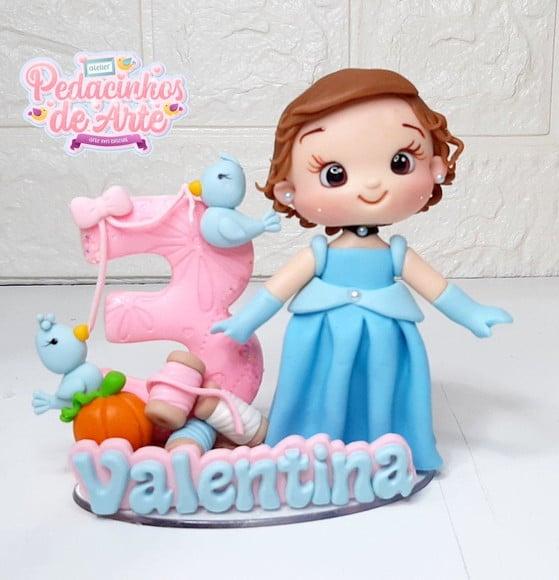 Topo de Bolo Personalizado Cinderela