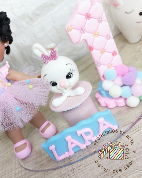 Topo de Bolo Personalizado Circo Rosa