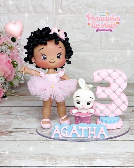 Topo de Bolo Personalizado Circo Rosa