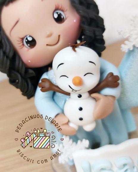 Topo de Bolo Personalizado Frozen Biscuit