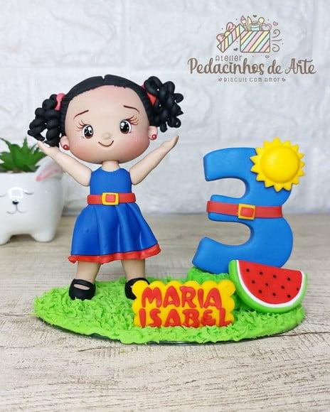 Topo de Bolo Personalizado Luna