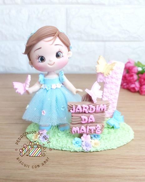 Topo de Bolo Personalizado Jardim Encantado