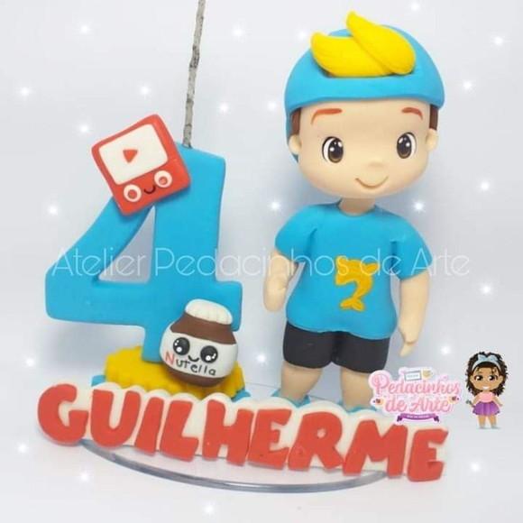 Topo de Bolo Personalizado Lucas Neto