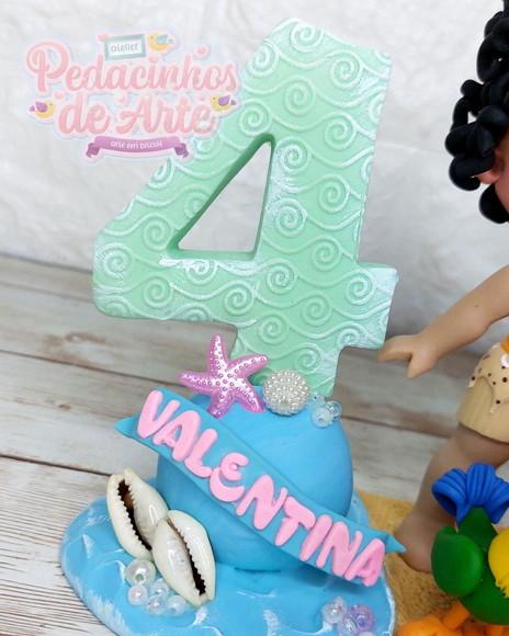 Topo de Bolo Personalizado Moana Baby