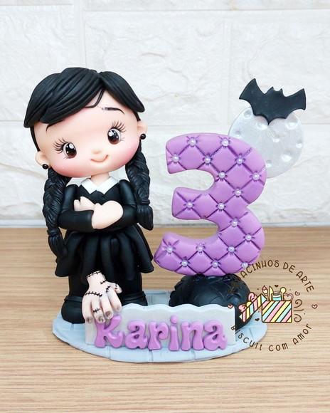 Topo de Bolo Personalizado Wandinha