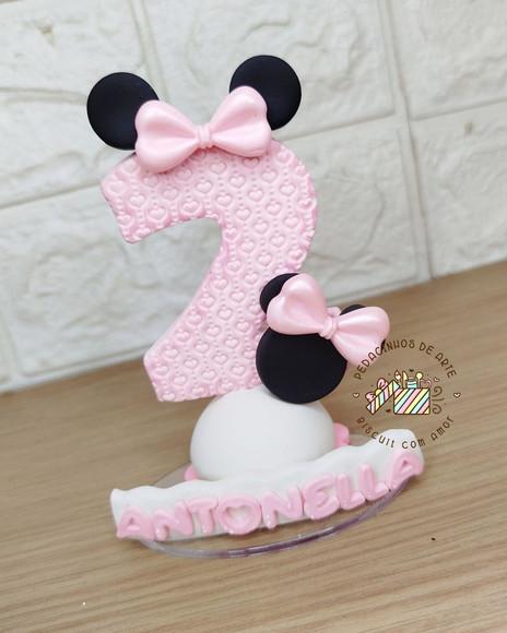 Vela Biscuit Topo de Bolo Minnie