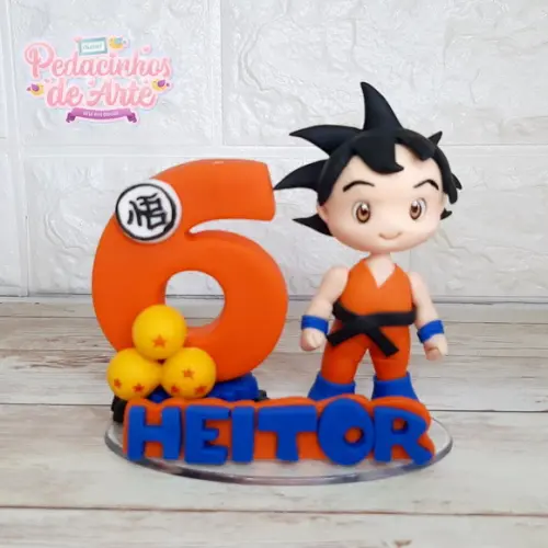 Mini Topo de Bolo Personalizado Dragon Ball