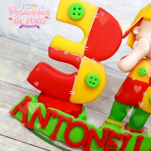 Mini Topo de Bolo Personalizado Emilia