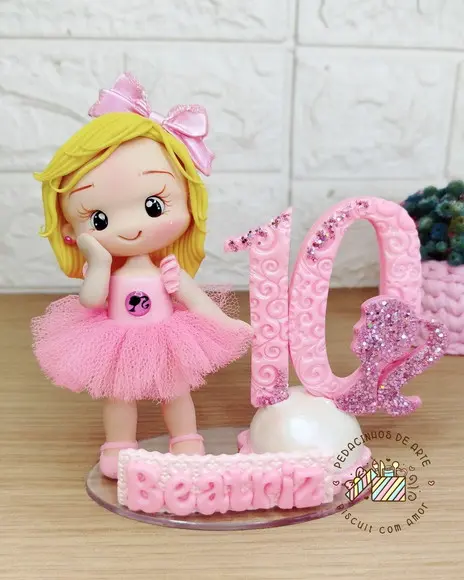 Topo de Bolo Barbie Biscuit