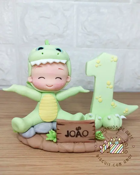 Topo de Bolo Baby Dinossauro