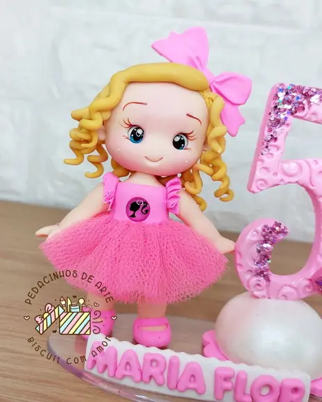 Topo de Bolo Barbie Biscuit