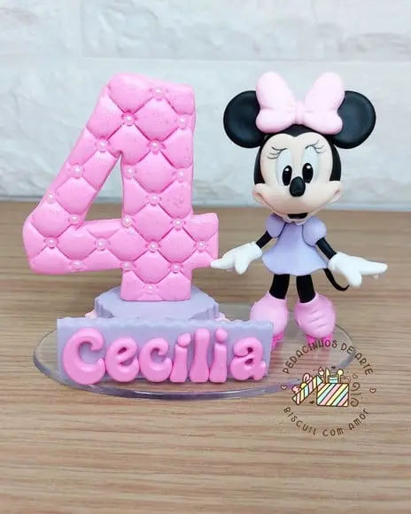 Topo de Bolo Biscuit Minnie
