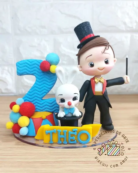 Topo de Bolo Circo Menino