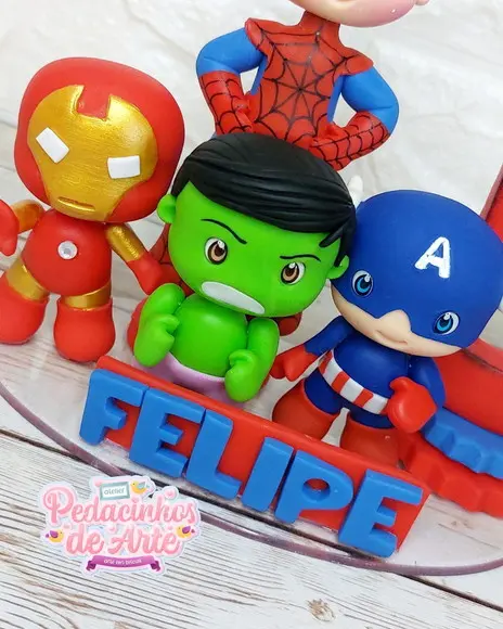 Topo de Bolo Heróis Vingadores