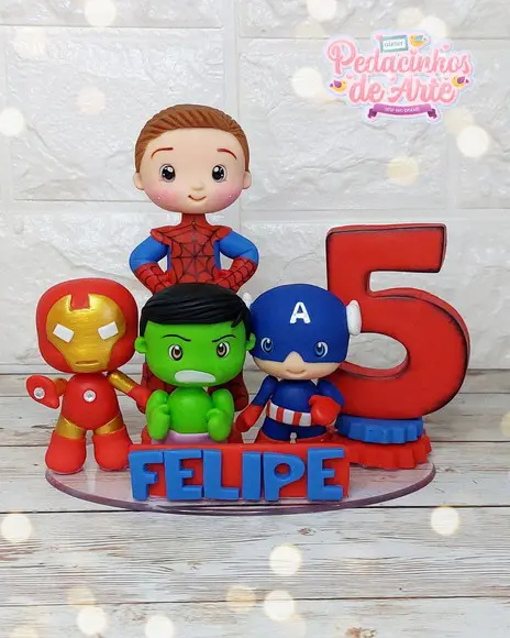 Topo de Bolo Heróis Vingadores