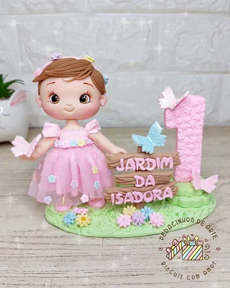 Topo de Bolo Jardim Encantado