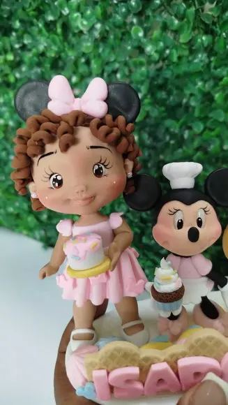 Topo de Bolo Minnie Confeiteira