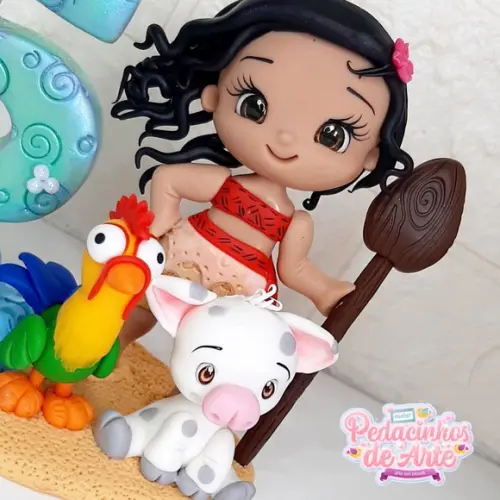 Topo de Bolo Moana Cenário